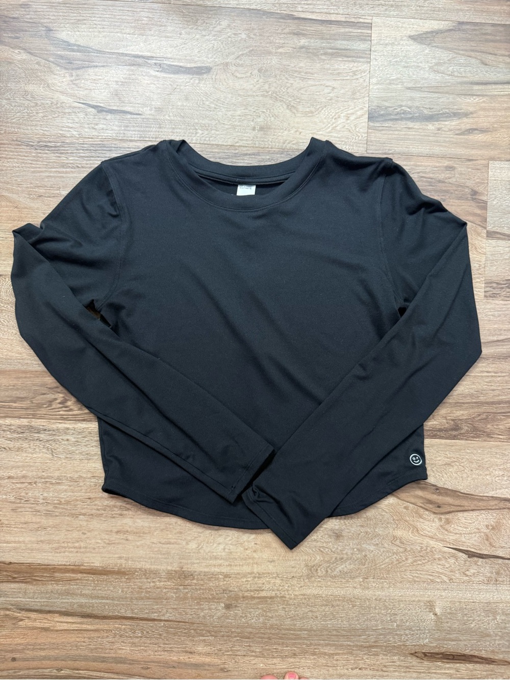Gilly Hicks Black Long-Sleeve Crewneck Top